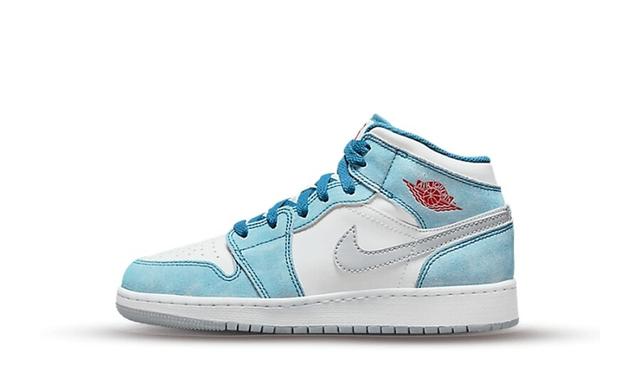 Air Jordan 1 Mid SE French Blue Light Steel (GS)