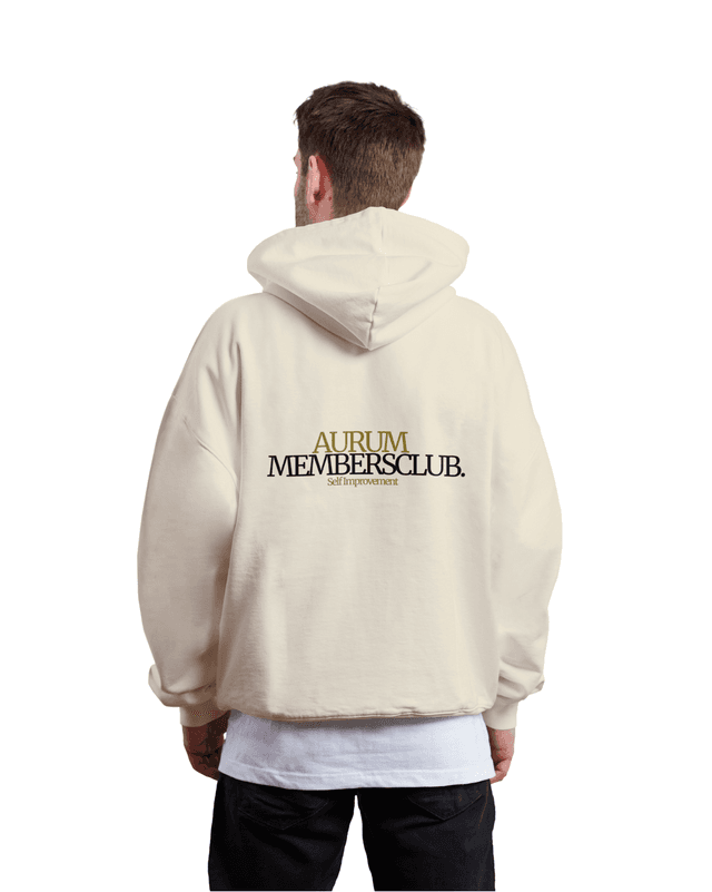 MembersClub. Oversized Hoodie Beige