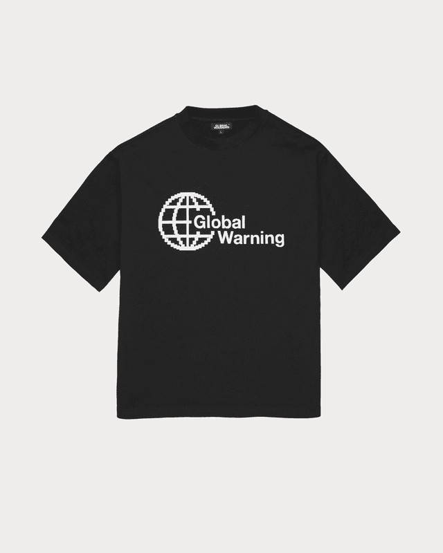 Global Warning - DESOCIALIZED "PIXEL LOGO" BLACK T-SHIRT