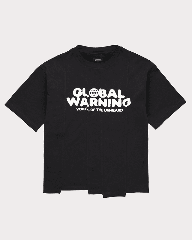 Global Warning - Unheard Voices Vol. II - Black Panel Cut Logo T-Shirt